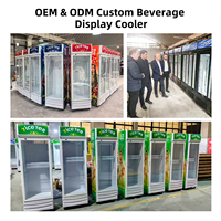 Réfrigérateurs de présentation commerciaux pour supermarchés, 1, 2 ou 3 portes vitrées, réfrigérateur à bière, refroidisseur vertical de boissons, congélateur