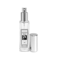 Flacon de Parfum vide carré clair, disponible en 5ml, 7ml, 10ml, 20ml, 30ml, 50ml, 100ml, rechargeable, fond Rectangle, en verre, pour conserver du fard à air