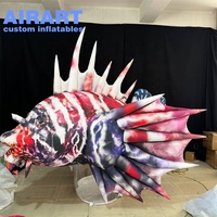 Modèle de poisson à épines gonflable de grande taille pour la décoration d'événements, ballon animal marin gonflable