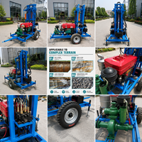 Plataformas de Perforación de Pozos de Agua Portátiles Mini con Motor EPA Euro 5 de 25 HP, Perforación de 100 m 200 m para Riego Agrícola