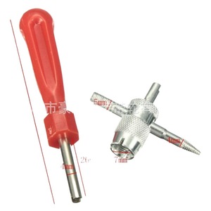 Kit d'outils de réparation de pneus 14 mm, clé de démontage en plastique bleu, kit d'installation de valve, entretien de roues sans chambre à air - Product Image 5
