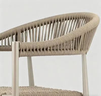 Chaises de jardin modernes en rotin tressé noir pour l'extérieur