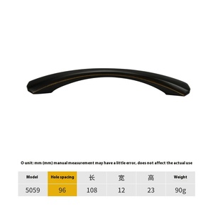 Modern Minimalist Single Hole Gold Black Brass Door <b>Handle</b> Pure <b>Copper</b> for Cabinets Wardrobes Drawers for Living Room - Product Image 6