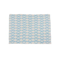 Couverture super douce, chaude, pliable et lavable, tapis en chenille à pois géométriques bleu clair pour toutes les saisons, canapé, lit, maison