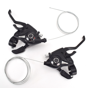 Manette de vitesse <span class=keywords><strong>3x7</strong></span> vitesses pour VTT avec levier de frein et câbles de dérailleur interne, pièces de vélo, dérailleur <span class=keywords><strong>avant</strong></span> 3*8s - Product Image 1