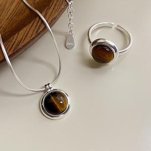 Collier pendentif gourde rotative en argent pur S925, style chinois unique et luxueux, nouveaux ensembles de bijoux fins pour pull, clavicule - Product Image 1