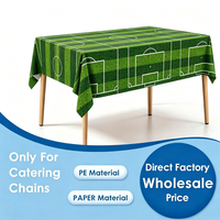 Nappe jetable en PE motif ballon de football vert pour fête