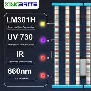 Shenzhen Kingbrite 480W çubuğu Samsung LM281B/LM301H + Epistar 660nm UV IR Led büyüme ışığı kiti büyüyen bitkiler için