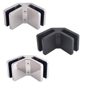 Abrazadera de esquina de 90 grados de vidrio resistente a vidrio de acero inoxidable 2205 satinado para balaustrada de vidrio - Product Image 4