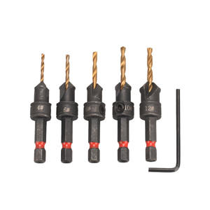 Customized Multi-Functional Hexagonal Shank Titanium-Plated <b>Countersink</b> <b>Drill</b> <b>Bit</b> Electric <b>Drill</b> Tool Set for Woodworking - Product Image 1