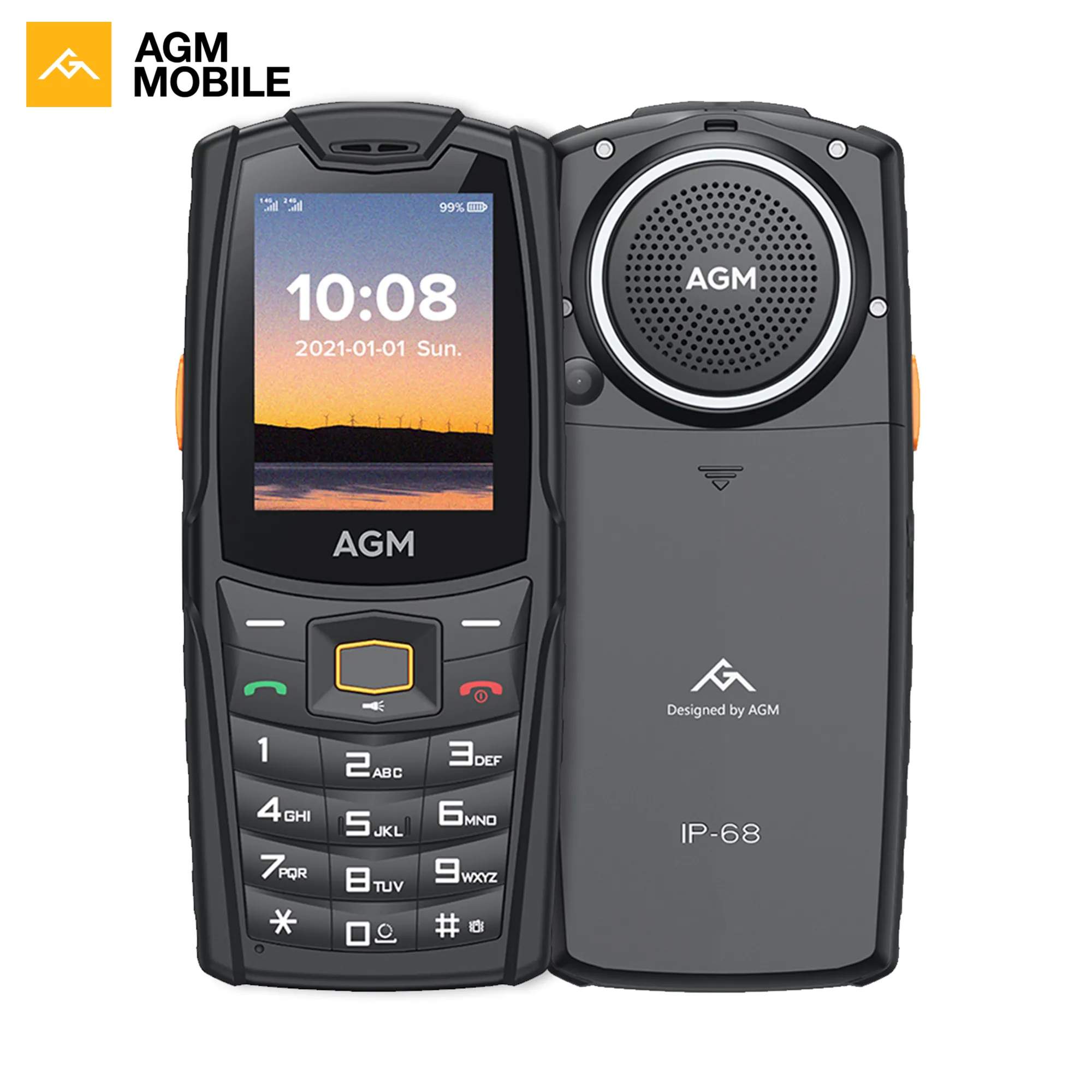 [공장] AGM M6 48 + 128MB 2500mAh 피쳐폰 방수 견고한 피쳐폰