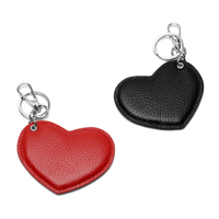 Porte-clés fantaisie personnalisé avec Logo, porte-clés créatif en cuir véritable en forme de cœur, porte-clés Souvenir de mariage