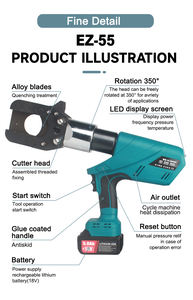 EZ-55 Аккумуляторный кабельный резак 40 мм гидравлический беспроводной кабельный резак - Product Image 5