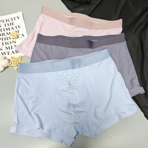 Caleçons Boxers Tricotés Respirants Mi-Hauts pour Hommes, Qualité Luxe, Grande Taille, Logo Personnalisé, Doux et Confortables - Product Image 4