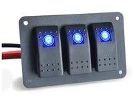 Interrupteur à bascule en aluminium à 3 positions, 3 broches, LED simple, ON-OFF SPST