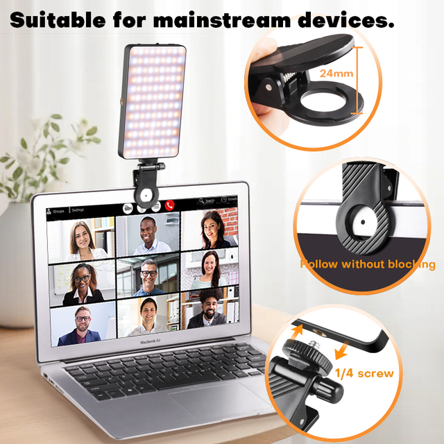 Magnetic LED Selfie Fill Light M20 RGB Video Lights Camera Light Full Color Portable Photography Lighting Dimmable Panel Lamp