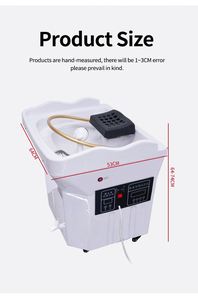 Bac de lavage capillaire professionnel portable 60L avec circulation d'eau et réservoir pour usage domestique - Product Image 5