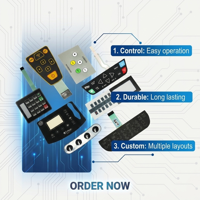 Smart Electronics Custom Waterproof Home Appliance Standard Mounting Control Panel Membrane Tactile Switch Keypad Keyboard