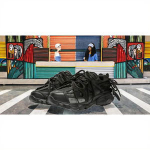 Zapatillas Deportivas para Hombre, Plataforma, Ligeras, Cómodas, Antideslizantes, Cierre con Cordones, Diseño Deportivo con Malla, Color Sólido - Product Image 2