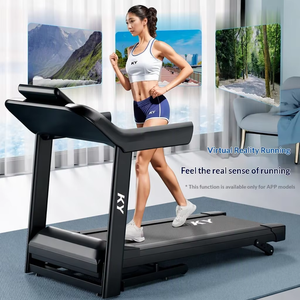 Tapis de course électrique pliable intelligent KY 2.0HP 150kg avec application, écran LCD, 1-12km/h, commandes musicales, support tablette - Product Image 5
