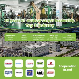 Nhà sản xuất biểu tượng tùy chỉnh ngoài trời Mat Pp Vật liệu nấm mốc bằng chứng nhựa thảm sàn Patio RV cắm trại ngoài trời thảm không thấm nước - Product Image 6