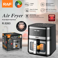 Cuisine Ménage Acier Inoxydable 1700W Contrôle Numérique 8L Friteuse Électrique avec Fenêtre
