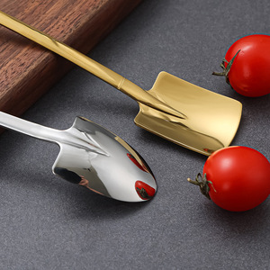 Bộ thìa nhỏ bằng thép không gỉ 304 mạ titan hình xẻng bán buôn - Product Image 6