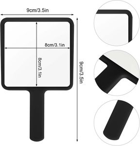 Miroir de maquillage compact carré durable en plastique ABS personnalisé avec logo de marque privée, miroir cosmétique portable sur mesure pour - Product Image 2
