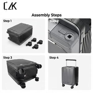 Valise <span class=keywords><strong>scooter</strong></span> électrique 3-en-1 avec batterie externe 2600 mAh, autonomie de 13 km, coque en PC, cadre en aluminium, roues détachables, bagage de voyage - Product Image 6