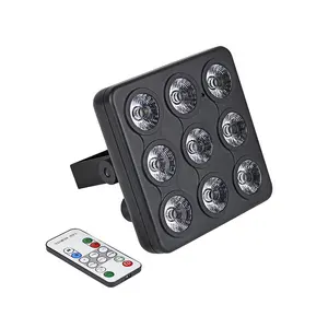 Lampu Par LED Mini Panel Led Datar, Lampu Efek Panggung Pertunjukkan 9X4W 4IN1 RGBW DJ Disco DMX Led Beam Efek Pencahayaan Strobo