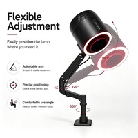 Collecteur de poussière d'ongles 2-en-1 2030 avec lampe de luminothérapie LED rouge et infrarouge 660 nm PDT