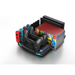 KJH แท่นชาร์จอเนกประสงค์สำหรับ <span class=keywords><strong>Nintendo</strong></span> <span class=keywords><strong>Switch</strong></span> OLED/<span class=keywords><strong>SWITCH</strong></span> <span class=keywords><strong>pro</strong></span>/<span class=keywords><strong>joy</strong></span> CON คอนโทรลเลอร์การ์ดเกม - Product Image 1