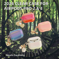Étui pour écouteurs sans fil IOS 16 transparent tendance 2024 pour Airpods Pro 2ème et 3ème génération