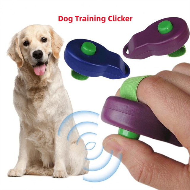 Pet Training Ring Clicker Pet Sound Generator Trainer Cat Dog Behavioral Deterrent Training Fingertip Ring Model