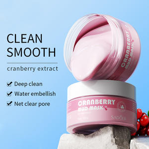 SADOER Organic Clay Mask Kit Handelsmarke Kurkuma Grüner Tee Pink Cranberry Face Mud Clay Mask Gesichts maske für Akne-Haut - Product Image 2