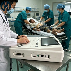 Appareil médical ECG 12 pistes de haute qualité avec écran tactile couleur HD 7 pouces, interprétation automatique et batterie au lithium rechargeable - Product Image 2