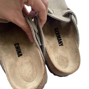 s for Boston Cork Shoes Comfortable High-Heeled Cork <b>slippers</b> Cowhide <b>slippers</b> Leather Variety Materials-Anti-Slip - Product Image 6