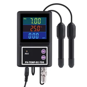 4-in-1 water quality analyzer online monitor pH meter temperature EC TDS meter tester for aquariums, ponds, agriculture