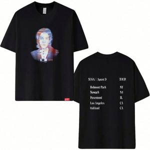 High Quality Cotton Unisex <b>T</b>-Shirt Men's Short Sleeve Casual Streetwear with Logo Printing Customizable Large Size - Product Image 4