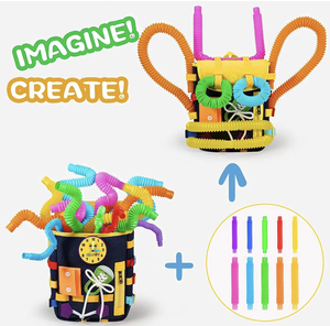 Zaino sensoriale personalizzabile in età prescolare bambino occupato tavola Montessori giocattoli educativi simpatico tema animale ADHA attività bambino - Product Image 6