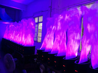 Machine à Effet de Flamme Artificielle LED RGB 20W de 1 à 5 m, Effet de Feu Simulé pour Scène, Mariage, DJ, Club, Concert, Fête, Événement