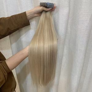 Extensiones de Cabello Humano Brasileño 100% de Una Sola Capa, Precio al por Mayor, Buena Calidad, Extensiones de Cabello Liso Sedoso con Cinta Adhesiva, 100g por Paquete - Product Image 3