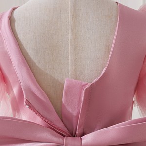 Robe de princesse en satin brodée pour petite fille, sans manches, avec grand nœud et traîne, robe de soirée pour enfant, idéale pour anniversaire ou spectacle - Product Image 5