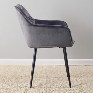 Silla de sofá Wingback de lujo, elegantes patas de Metal dorado, gran oferta, silla de restaurante con acento moderno para el hogar, oficina, apartamento, cómoda - Product Image 5