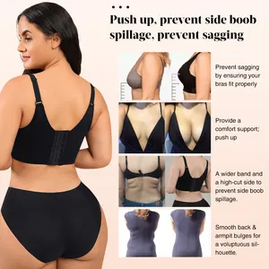 Großhandel Neuankömmling Plus Size Push Up BH Nahtloser Rücken Fett kontrolle Shape wear Wireless Women Bra