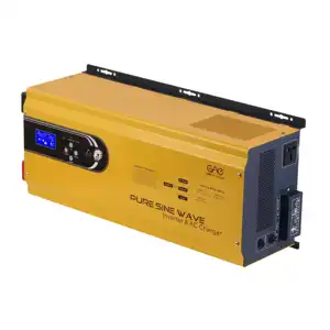 Inverter gelombang sinus murni 6000w, inverter frekuensi rendah dengan pengisi daya baterai 24V 48V