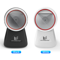Escáner de código de barras de escritorio USB 2D Xincode, lector de código de barras con cable 1D, plataforma de escáneres de código QR omnidireccional para supermercado