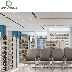 Exhibidor de Cosméticos Moderno para Salones de Belleza y Tiendas de <span class=keywords><strong>Uñas</strong></span>, con Iluminación LED, Fácil de Montar, 5 Estantes, Color Naranja - Product Image 3