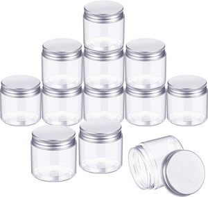 200ml 250ml Transparent Cosmetic Packing Food Storage Container Cake Candy Pet Sugar Canned Food Plastic <b>Jars</b> Aluminum Silver - Product Image 1