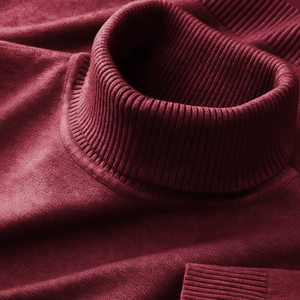 Suéteres de punto de cuello alto de Color sólido para hombre, jerséis transpirables para invierno, ropa de calle de negocios, Tops cálidos para exteriores para - Product Image 1